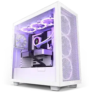 NZXT H7 FLOW WHITE ATX MID TOWER CASE